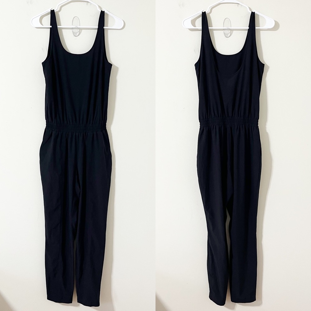 Athleta Black Roaming Romper Size 4 - Picture 3 of 12